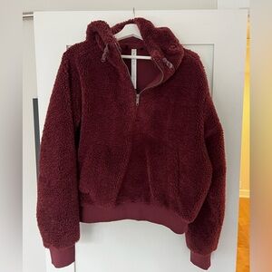 Lululemon fleecy zip hoodie barely worn size 12
